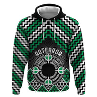 Personalised Aotearoa Niho Taniwha Motif Hoodie Green Style LT9 Pullover Hoodie Green - Polynesian Pride