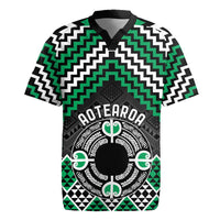 Personalised Aotearoa Niho Taniwha Motif Rugby Jersey Green Style LT9 Green - Polynesian Pride