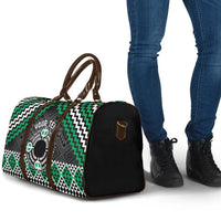 Personalised Aotearoa Niho Taniwha Motif Travel Bag Green Style LT9 - Polynesian Pride