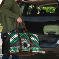 Personalised Aotearoa Niho Taniwha Motif Travel Bag Green Style LT9 - Polynesian Pride