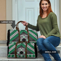 Personalised Aotearoa Niho Taniwha Motif Travel Bag Green Style LT9 - Polynesian Pride