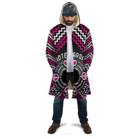 Personalised Aotearoa Niho Taniwha Motif Cloak Pink Style - Polynesian Pride