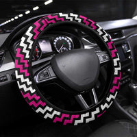 Aotearoa Niho Taniwha Motif Steering Wheel Cover Pink Style LT9 Universal Fit Pink - Polynesian Pride