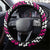 Aotearoa Niho Taniwha Motif Steering Wheel Cover Pink Style