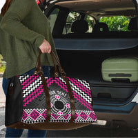Personalised Aotearoa Niho Taniwha Motif Travel Bag Pink Style - Polynesian Pride