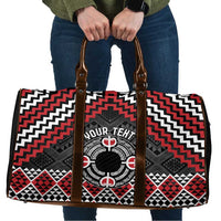 Personalised Aotearoa Niho Taniwha Motif Travel Bag Red Style LT9 Red - Polynesian Pride