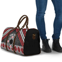 Personalised Aotearoa Niho Taniwha Motif Travel Bag Red Style LT9 - Polynesian Pride