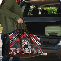 Personalised Aotearoa Niho Taniwha Motif Travel Bag Red Style LT9 - Polynesian Pride