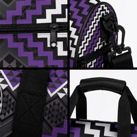 Personalised Aotearoa Niho Taniwha Motif Duffle Bag Violet Style LT9 - Polynesian Pride