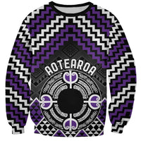 Personalised Aotearoa Niho Taniwha Motif Sweatshirt Violet Style