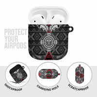 Black Aotearoa Taniko Motif AirPods Case Vintage Maori New Zealand Tribal Art Pattern LT9 - Polynesian Pride