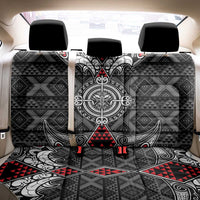 Black Aotearoa Taniko Motif Back Car Seat Cover Vintage Maori New Zealand Tribal Art Pattern LT9 - Polynesian Pride