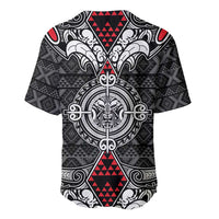 Black Aotearoa Tanilo Motif Baseball Jersey Vintage Maori New Zealand Tribal Art Pattern LT9 - Polynesian Pride