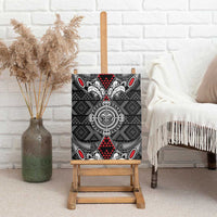 Black Aotearoa Taniko Motif Canvas Wall Art Vintage Maori New Zealand Tribal Art Pattern LT9 - Polynesian Pride
