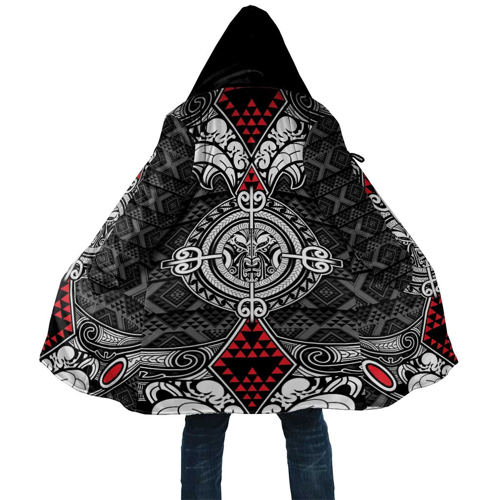 Black Aotearoa Taniko Motif Cloak Vintage Maori New Zealand Tribal Art Pattern LT9 Unisex Black - Polynesian Pride