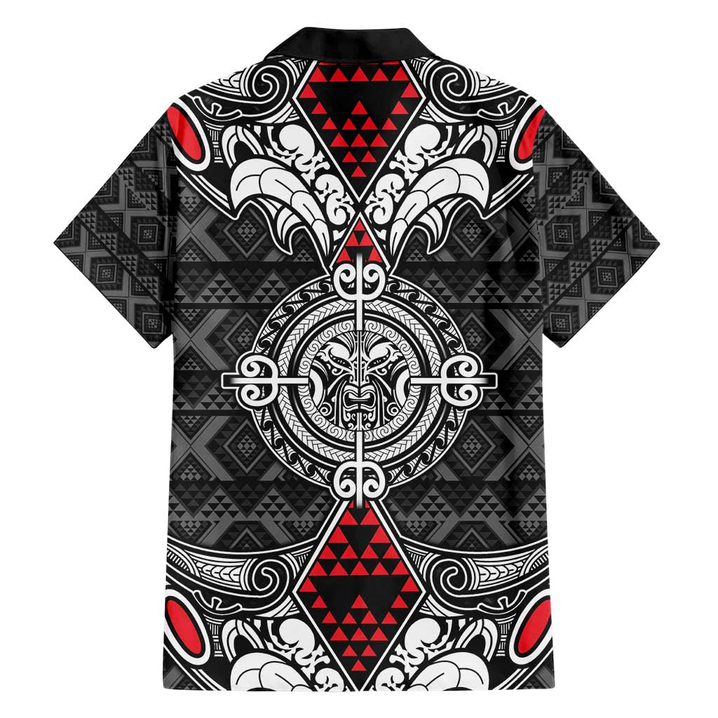 Black Aotearoa Tanilo Motif Hawaiian Shirt Vintage Maori New Zealand Tribal Art Pattern LT9 - Polynesian Pride