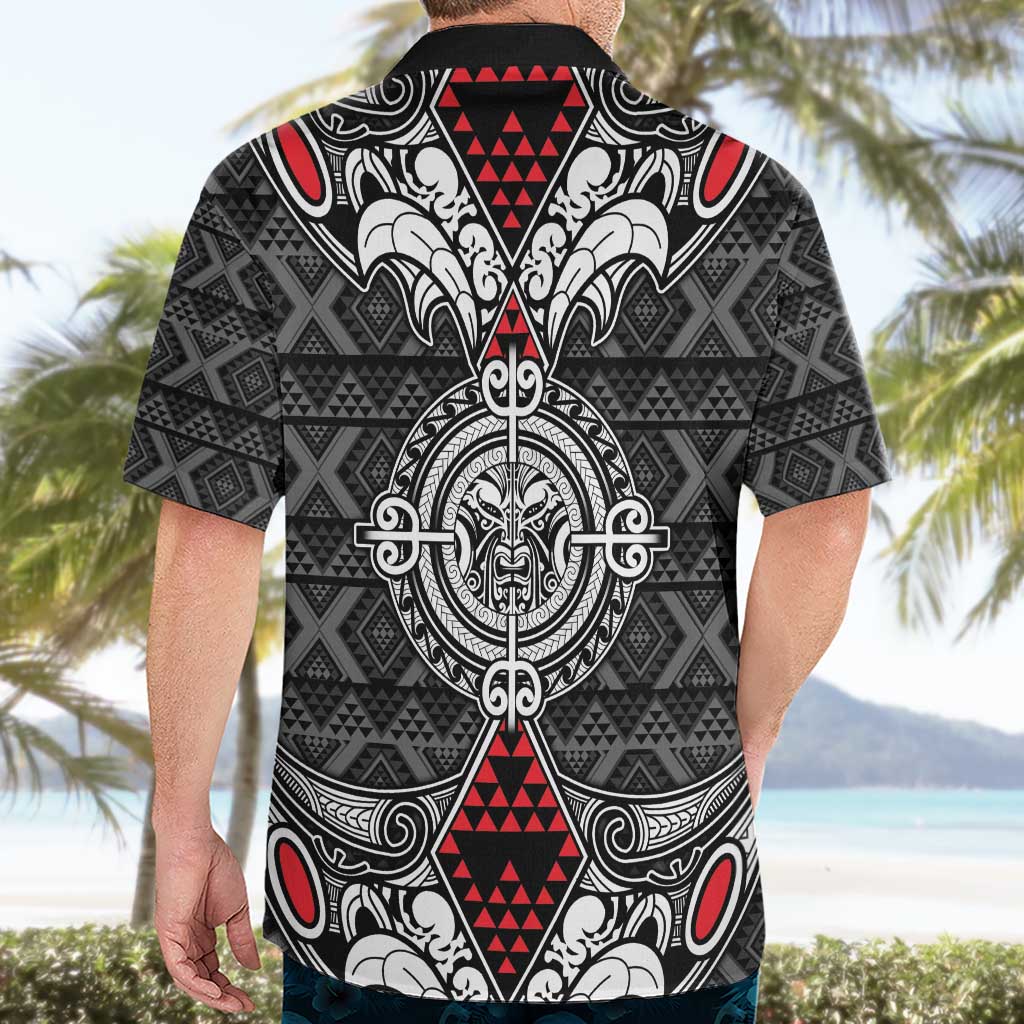 Black Aotearoa Tanilo Motif Hawaiian Shirt Vintage Maori New Zealand Tribal Art Pattern LT9 - Polynesian Pride