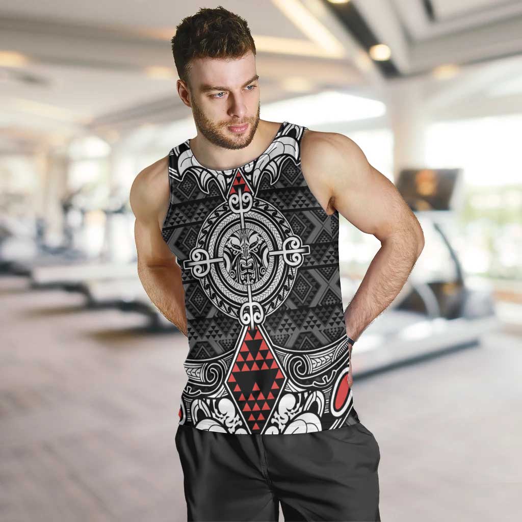 Black Aotearoa Tanilo Motif Men Tank Top Vintage Maori New Zealand Tribal Art Pattern LT9 Black - Polynesian Pride