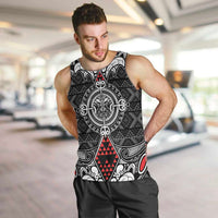 Black Aotearoa Tanilo Motif Men Tank Top Vintage Maori New Zealand Tribal Art Pattern LT9 Black - Polynesian Pride