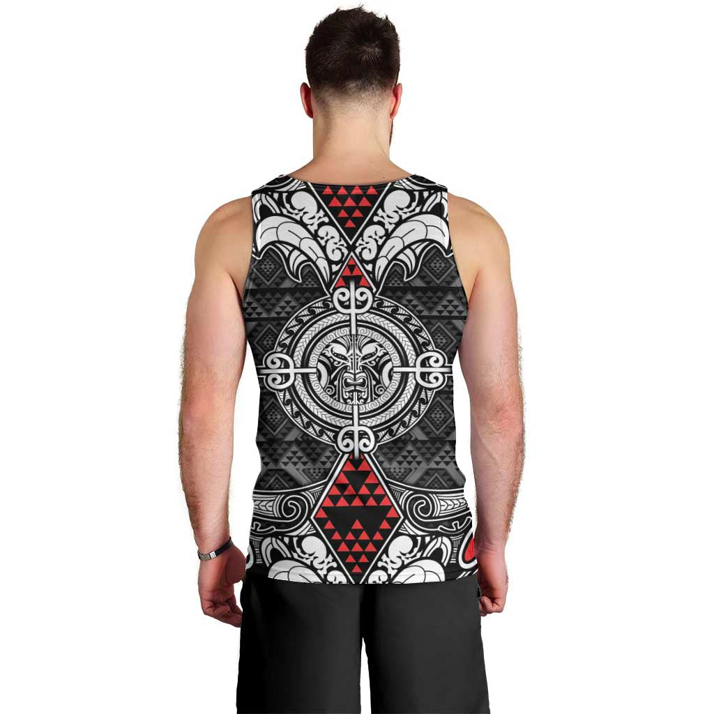 Black Aotearoa Tanilo Motif Men Tank Top Vintage Maori New Zealand Tribal Art Pattern LT9 - Polynesian Pride