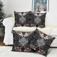 Black Aotearoa Taniko Motif Pillow Cover Vintage Maori New Zealand Tribal Art Pattern LT9 - Polynesian Pride