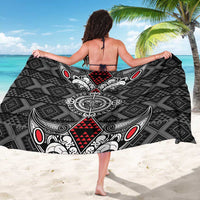 Black Aotearoa Taniko Motif Sarong Vintage Maori New Zealand Tribal Art Pattern LT9 - Polynesian Pride