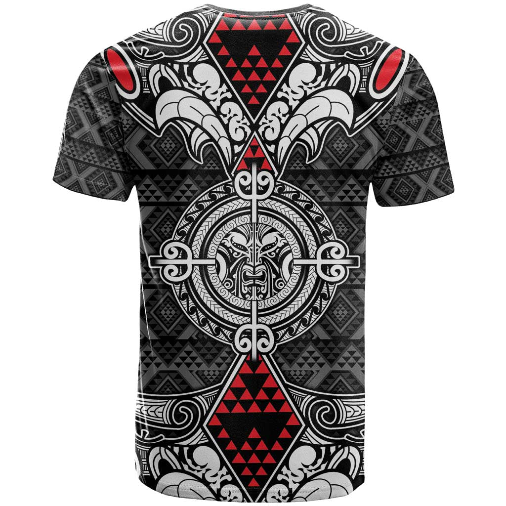 Black Aotearoa Tanilo Motif T Shirt Vintage Maori New Zealand Tribal Art Pattern LT9 - Polynesian Pride