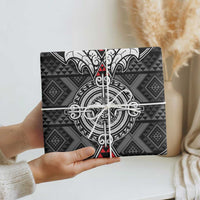 Black Aotearoa Taniko Motif Wrapping Paper Vintage Maori New Zealand Tribal Art Pattern LT9 - Polynesian Pride