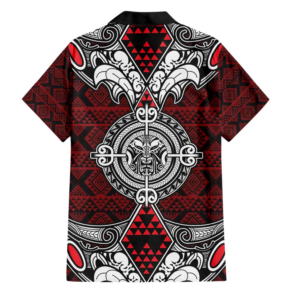 Red Aotearoa Tanilo Motif Hawaiian Shirt Vintage Maori New Zealand Tribal Art Pattern LT9 - Polynesian Pride