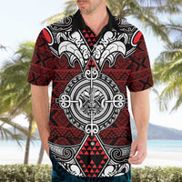 Red Aotearoa Tanilo Motif Hawaiian Shirt Vintage Maori New Zealand Tribal Art Pattern LT9 - Polynesian Pride