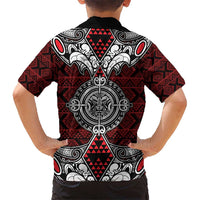 Red Aotearoa Tanilo Motif Hawaiian Shirt Vintage Maori New Zealand Tribal Art Pattern LT9 - Polynesian Pride