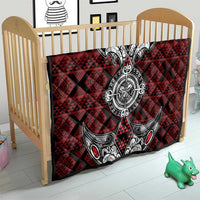 Red Aotearoa Taniko Motif Quilt Vintage Maori New Zealand Tribal Art Pattern LT9 - Polynesian Pride