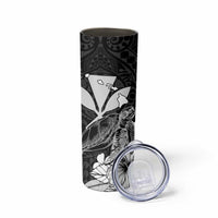 Kakau Polynesian Tribal Hawaiian Turtle Skinny Tumbler with Kanaka Maoli Black LT9 - Polynesian Pride