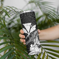 Kakau Polynesian Tribal Hawaiian Turtle Skinny Tumbler with Kanaka Maoli Black LT9 - Polynesian Pride