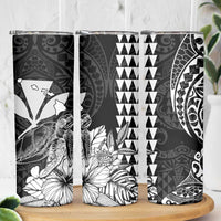Kakau Polynesian Tribal Hawaiian Turtle Skinny Tumbler with Kanaka Maoli Black LT9 - Polynesian Pride