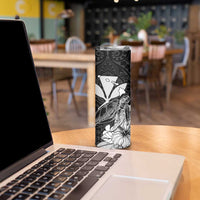 Kakau Polynesian Tribal Hawaiian Turtle Skinny Tumbler with Kanaka Maoli Black LT9 - Polynesian Pride