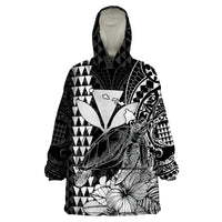 Hawaii Sea Turtle Blanket Polynesia Kakau with Kanaka Maoli Black LT9 - Polynesian Pride