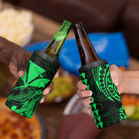 Kakau Polynesian Tribal Hawaiian Turtle 4 in 1 Can Cooler Tumbler with Kanaka Maoli Green LT9 - Polynesian Pride