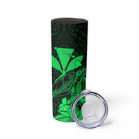 Kakau Polynesian Tribal Hawaiian Turtle Skinny Tumbler with Kanaka Maoli Green LT9 - Polynesian Pride
