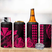 Kakau Polynesian Tribal Hawaiian Turtle 4 in 1 Can Cooler Tumbler with Kanaka Maoli Pink LT9 - Polynesian Pride