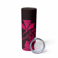 Kakau Polynesian Tribal Hawaiian Turtle Skinny Tumbler with Kanaka Maoli Pink LT9 - Polynesian Pride