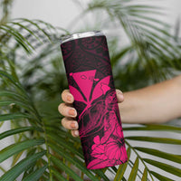 Kakau Polynesian Tribal Hawaiian Turtle Skinny Tumbler with Kanaka Maoli Pink LT9 - Polynesian Pride