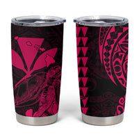 Kakau Polynesian Tribal Hawaiian Turtle Tumbler Cup with Kanaka Maoli Pink LT9 Pink - Polynesian Pride
