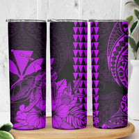 Kakau Polynesian Tribal Hawaiian Turtle Skinny Tumbler with Kanaka Maoli Purple LT9 - Polynesian Pride