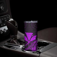Kakau Polynesian Tribal Hawaiian Turtle Skinny Tumbler with Kanaka Maoli Purple LT9 - Polynesian Pride
