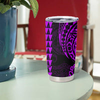Kakau Polynesian Tribal Hawaiian Turtle Tumbler Cup with Kanaka Maoli Purple LT9 - Polynesian Pride