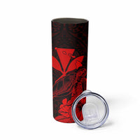 Kakau Polynesian Tribal Hawaiian Turtle Skinny Tumbler with Kanaka Maoli Red LT9 - Polynesian Pride