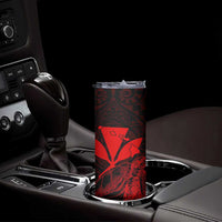 Kakau Polynesian Tribal Hawaiian Turtle Skinny Tumbler with Kanaka Maoli Red LT9 - Polynesian Pride