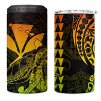 Kakau Polynesian Tribal Hawaiian Turtle 4 in 1 Can Cooler Tumbler with Kanaka Maoli Reggae LT9 One Size: 16 oz Reggae - Polynesian Pride