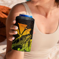 Kakau Polynesian Tribal Hawaiian Turtle 4 in 1 Can Cooler Tumbler with Kanaka Maoli Reggae LT9 - Polynesian Pride
